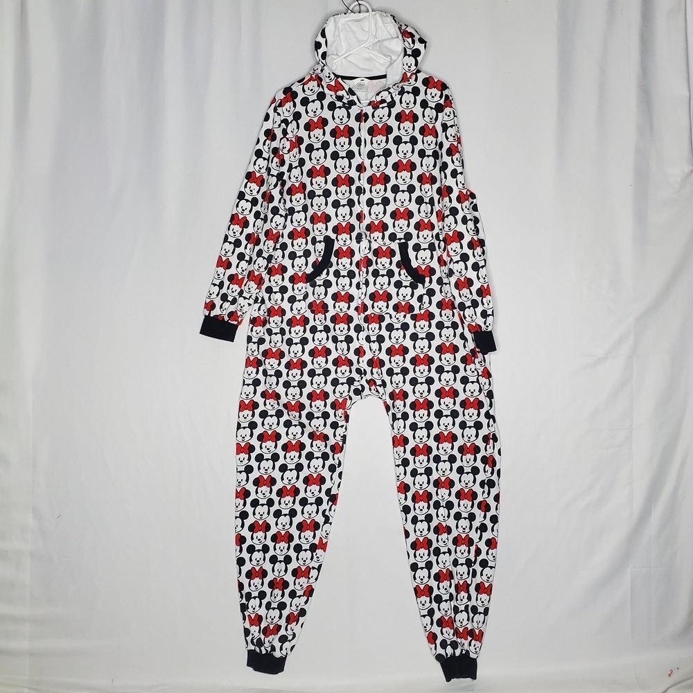 Disney Collection Minnie Mouse All Over Print Hooded‎ Jumper Pajamas Size 2XL